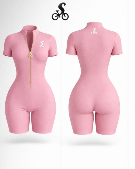 Pink Pilates Romper Set